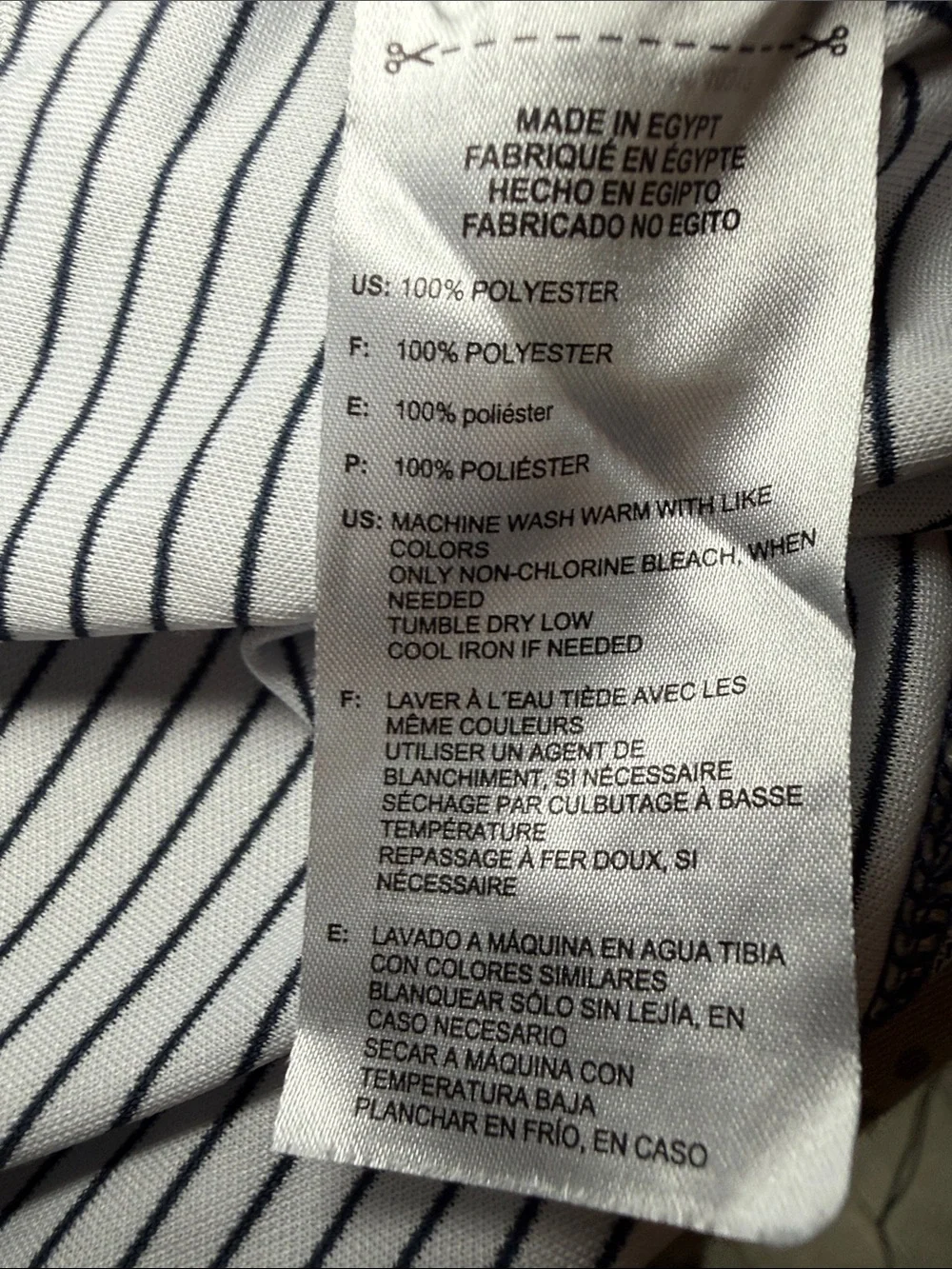 Adidas Men’s White Navy Stripe Polo Shirt Medium